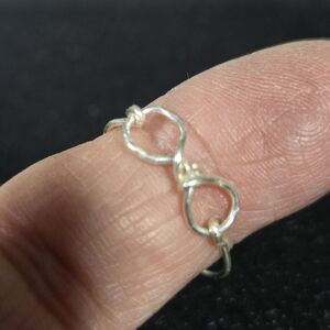 Hand Crafted Elegant Silver Infinity Ring for Women